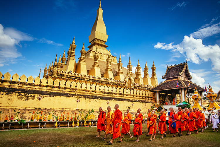 Thatluang stupa festival Vientiane
